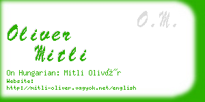 oliver mitli business card